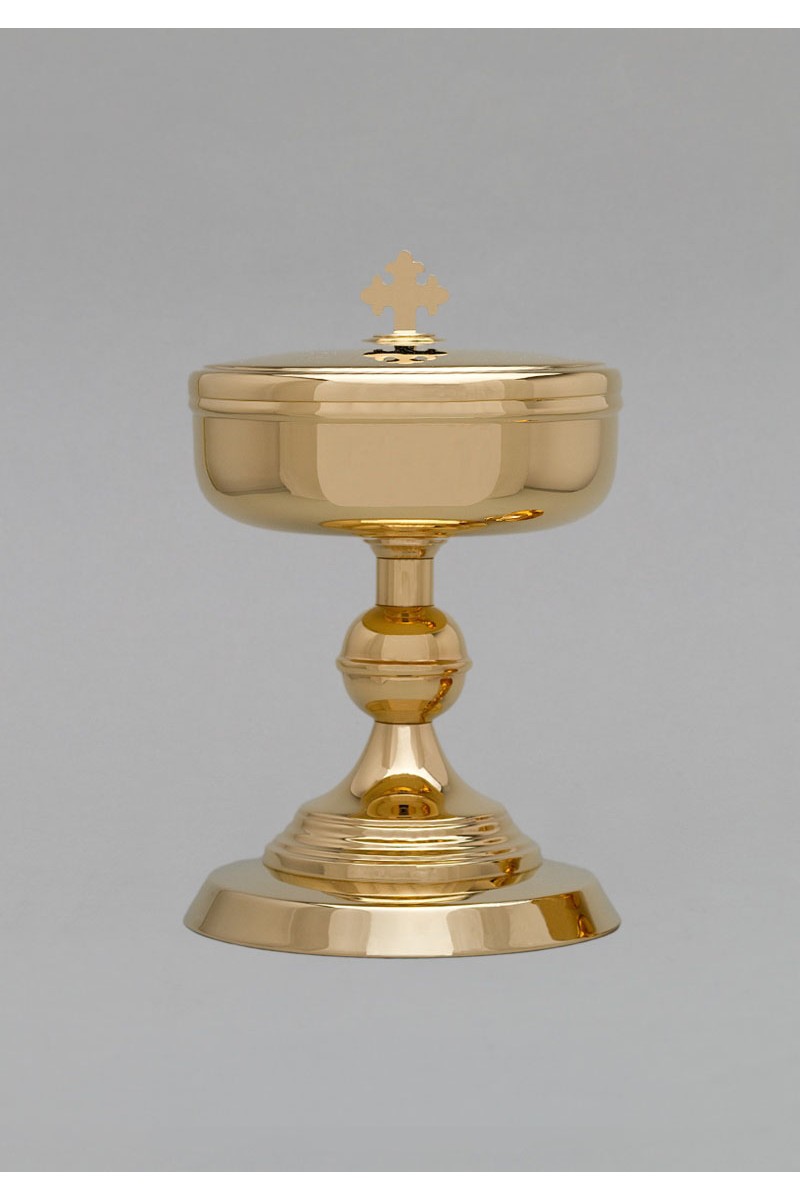 The brass chalice and tin 547 Host Bowls and Ciborium Liturgical