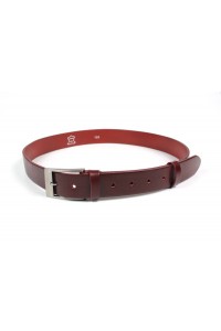 Maroon leather strap with...