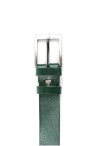 Green leather strap with...
