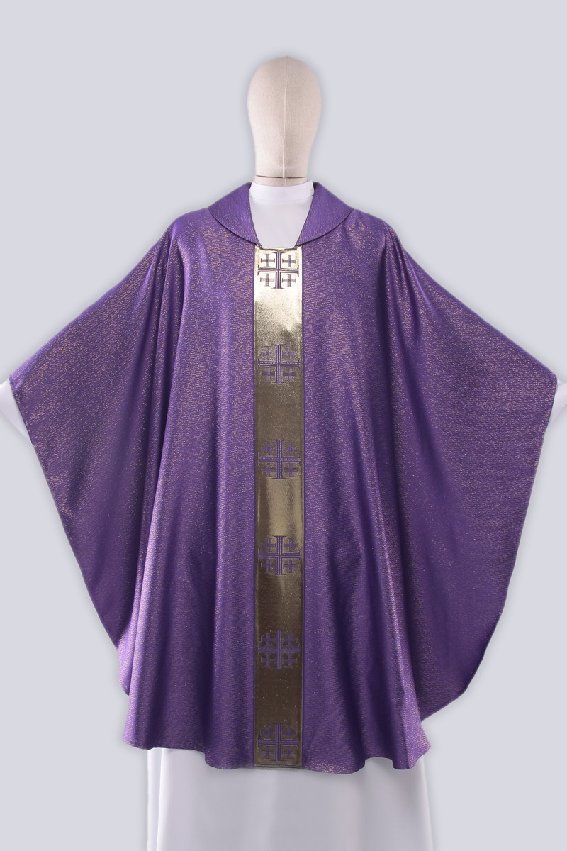 Chasuble IPa5/f - Violet Chasubles with Ornaments | Liturgical-Clothing.com