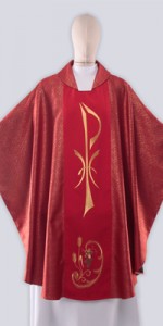 Red Chasubles with Embroidery - Chasubles - Liturgical-Clothing.com