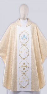 Marian Chasuble with Embroidery - Chasubles - Liturgical-Clothing.com