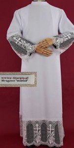 Albs with 30cm Guipure Lace - Albs with Guipure Lace - Priests' Albs - Liturgical-Clothing.com